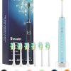 7AM2M Sonic Electric Toothbrush with 6 Brush Heads for Adults and Kids, One Charge for 90 Days,Wireless Fast Charge, 5 Modes with 2 Minutes Built in Smart Timer, Electric...