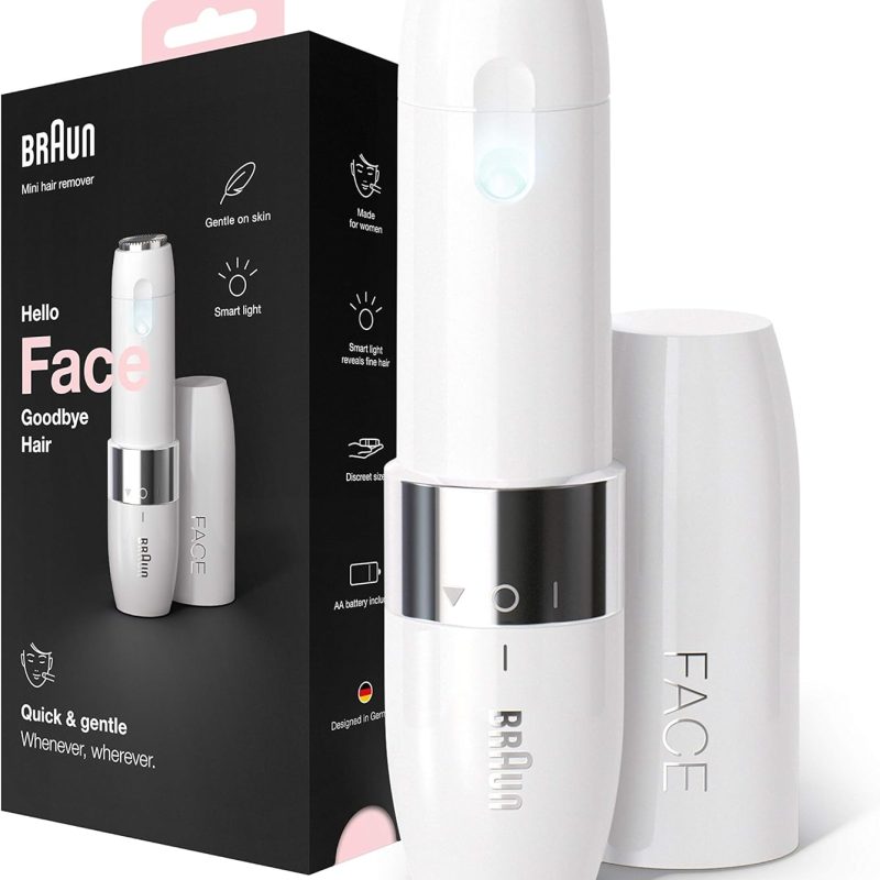 Braun FS1000, Face Mini Hair Remover with Smart Light, White