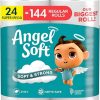 Angel Soft Toilet Paper, 24 Super Mega Rolls = 144 Regular Rolls, Soft and Strong Toilet Tissue