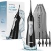 Aquasonic Aqua Flosser – Professional Rechargeable Water Flosser with 4 Tips – Oral Irrigator w/ 3 Modes – Portable & Cordless Flosser – Kids and Braces – Dentist Recommended