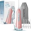 Aquasonic Aqua Flosser – Professional Rechargeable Water Flosser with 4 Tips – Oral Irrigator w/ 3 Modes – Portable & Cordless Flosser – Kids and Braces – Dentist Recommended...