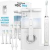 AquaSonic Home Dental Center PRO – Brushing & Flossing Made Easy – Brush & Floss – Power Toothbrush & Water Flosser – Whiter Teeth & Healthier Gums – ADA Approved(White)