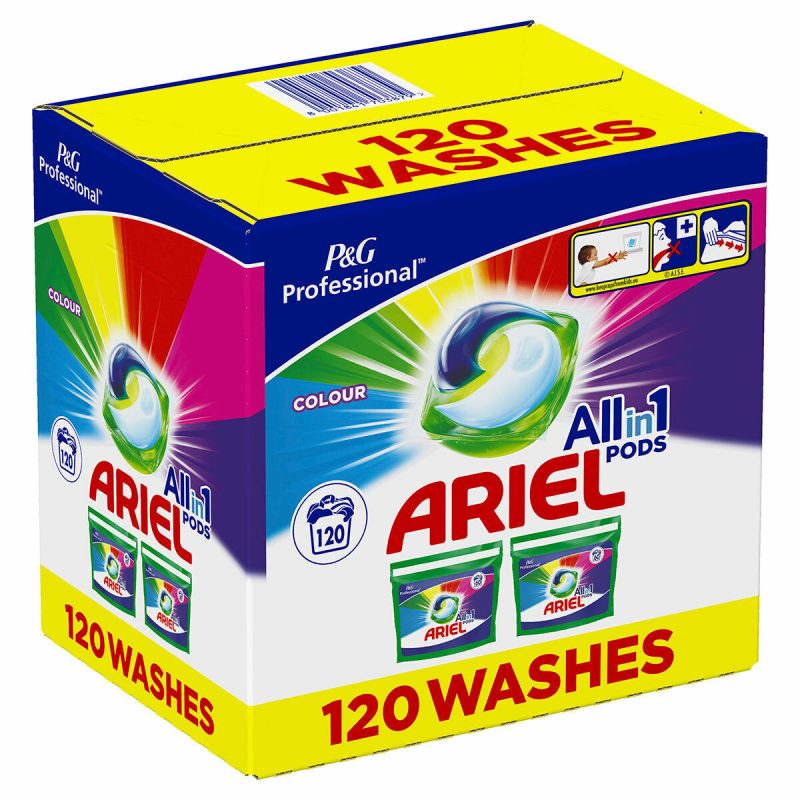 Ariel All in 1 Colour Pods Detergent Cleaning Power Washing Capsule Pack 120 Pcs