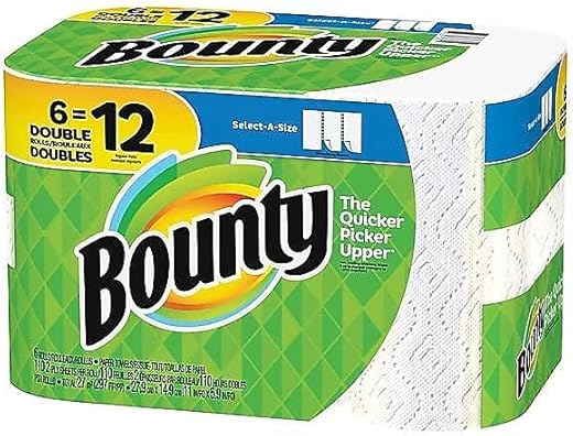 Bounty 1939879 Select-A-Size Kitchen Rolls Paper Towels 2-Ply 110 Sheets/Roll