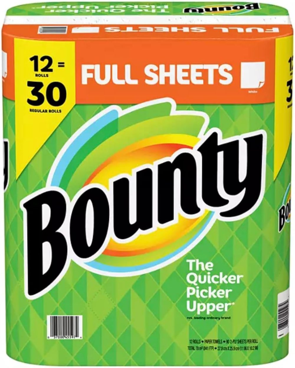 Bounty Full-Sheet Paper Towels, White (86 sheets/roll, 12 ct.)