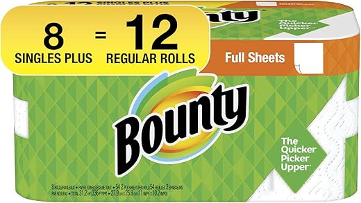 Bounty, Giant Roll Full Sheet, 8 Count