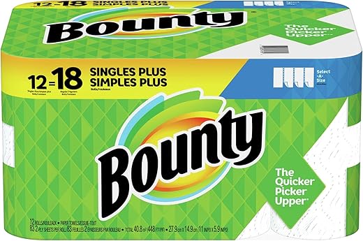 Bounty Select-A-Size Paper Towel, 83 Count (Pack of 12), White 996