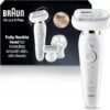 Braun Epilator Silk-épil 9 9-030 with Flexible Head, Facial Hair Removal for Women and Men, Hair Removal Device, Shaver & Trimmer, Cordless, Rechargeable, Wet & Dry, Beauty Kit...
