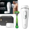 Braun IPL Long Lasting Laser Hair Removal Device for Men and Women, PL5145, with Gillette Razor, Pouch, and Wide Cap Head, Safe & Virtually Painless Alternative to Salon Hair...
