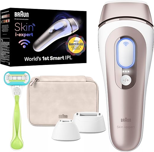 Braun IPL Long-lasting Laser Hair Removal Device for Women & Men, Skin i·Expert, at Home Hair Removal, w/ Free App, Vanity Case, Venus Razor, 3 Smart Heads, Alternative for...