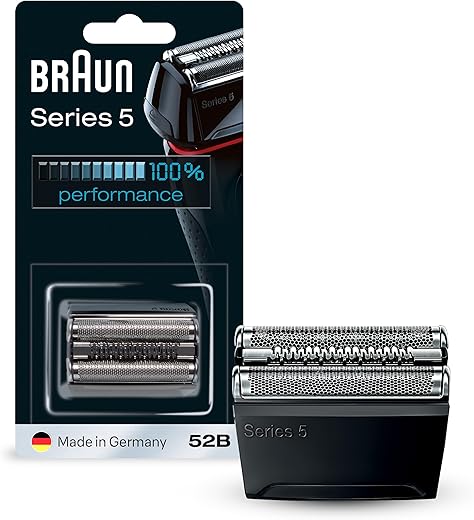 Braun Series 5 Electric Shaver Replacement Head - 52B - Compatible with Electric Razors 5090/5190cc, 5040/5140s, 5030s, 5147s, 5145s, 5195cc, 5197cc