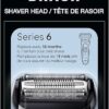 Braun Series 6 Electric Shaver Replacement Head with Sensitive Skinguard, Easily Attach Your Shaver Head, Compatible with New Generation Series 6 Shavers, 64B, Black