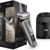 Braun Series 9 9385cc Latest Generation Electric Shaver, Rechargeable & Cordless Electric Razor for Men, with Clean&Charge Station & Leather Travel Case
