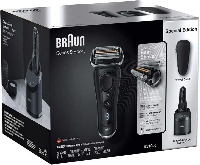 Braun Series 9 Sport Shaver with Clean and Charge System
