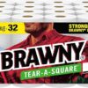 Brawny® Tear-A-Square® Paper Towels, 16 Double Rolls = 32 Regular Rolls