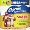 Charmin Essentials Strong Toilet Paper 6 Mega Rolls, 451 sheets per roll
