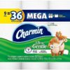Charmin Sensitive Toilet Paper, Mega Roll, 9 Count