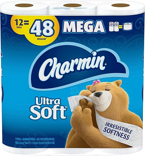Charmin® Ultra Soft® 2-Ply Toilet Paper, 264 Sheets Per Roll, Pack Of 12 Rolls