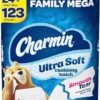 Charmin Ultra Soft Cushiony Touch Toilet Paper, 24 Family Mega Rolls = 123 Regular Rolls