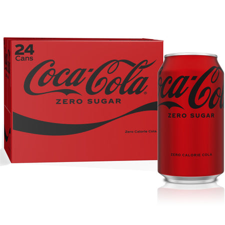 Coca-Cola Zero Sugar, 12 Oz. Cans, 24 Pack