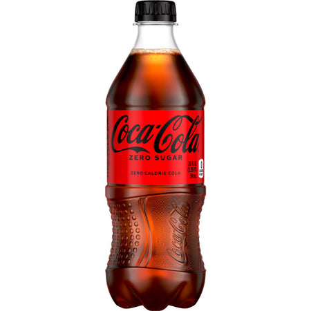 Coca-Cola Zero Sugar, 20 Oz. Bottles, 24 Pack