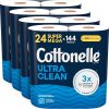 Cottonelle Ultra Clean Toilet Paper, 24 Super Mega Rolls (24 Super Mega Rolls = 144 Regular Rolls) (4 Packs of 6), 426 Sheets Per Roll, Packaging May Vary