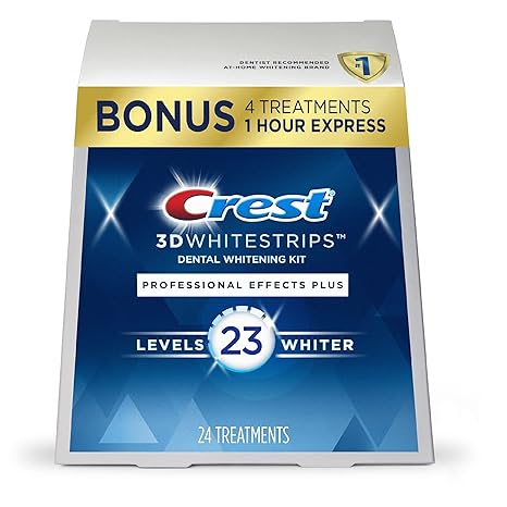 Crest 3D Whitestrips, Professional Effects Plus, Teeth Whitening Strip Kit, 48 Strips