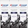 Crest Charcoal 3D White Toothpaste, Whitening Therapy Deep Clean with Fluoride, Invigorating Mint, 4.1 Oz (Pack of 3)
