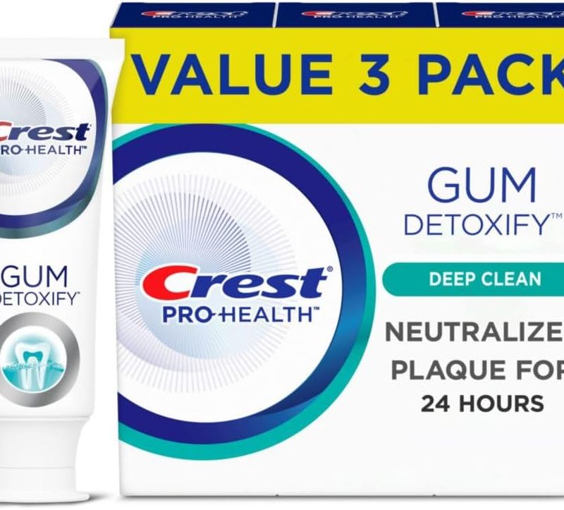 Crest Pro-Health Gum Detoxify Toothpaste, Deep Clean, 3.7 oz, Pack of 3
