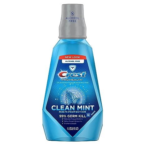 Crest Pro Health Multi-Protection Mouthwash with CPC (Cetylpyridinium Chloride), Clean Mint, 1L (33.8 fl oz)