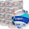 Dixie Paper Bowls, 10 oz Dessert or Light Lunch Size Printed Disposable Bowls, 36 Count (Pack of 8), White