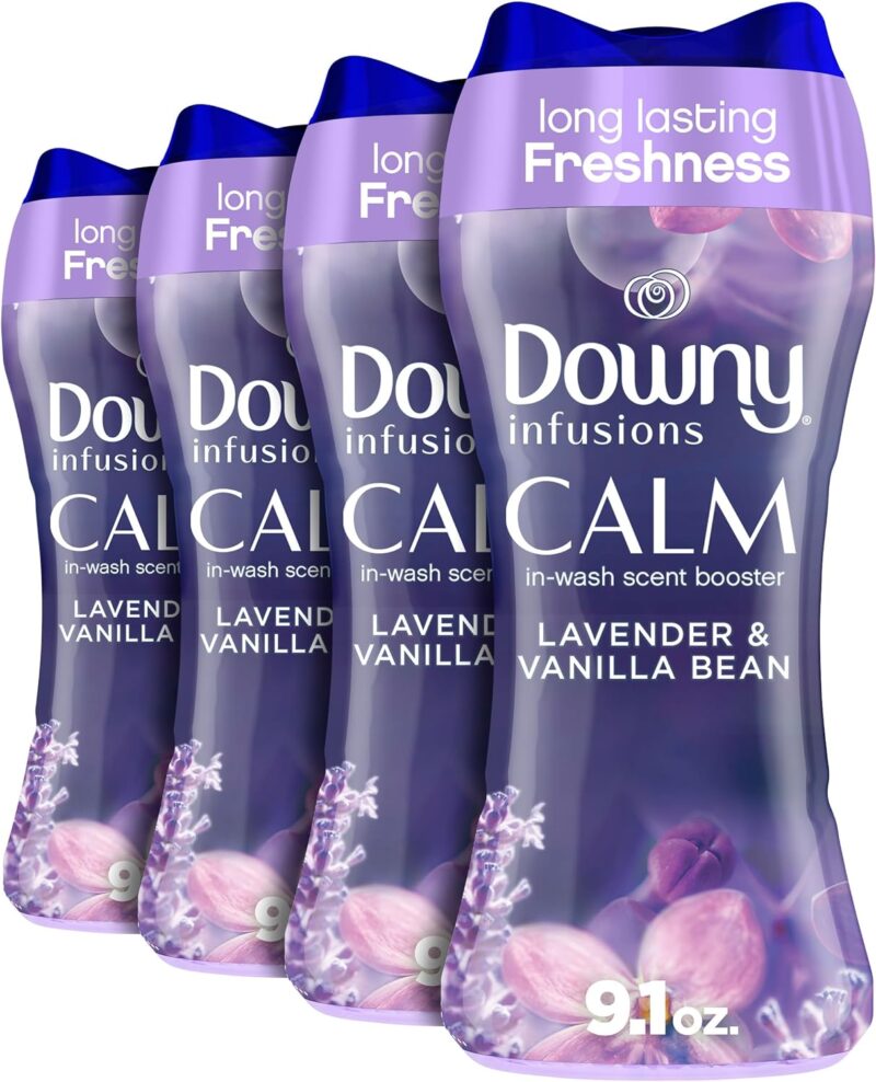 Downy Infusions Beads, CALM, Lavender, 9.1 Oz (Pack of 4)