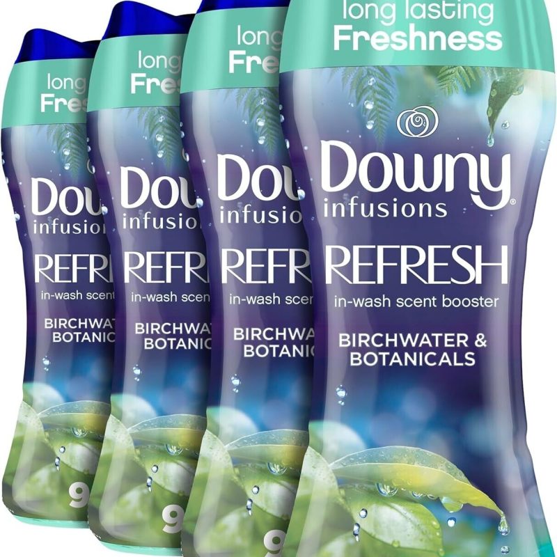 Downy Infusions Laundry Scent Booster Beads, Fresh, Birch, 9.1 oz (Pack Of 4)