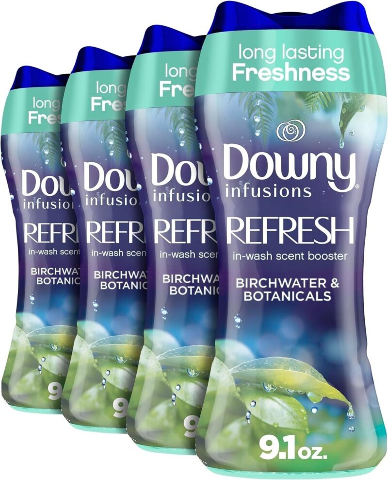 Downy Infusions Laundry Scent Booster Beads, Fresh, Birch, 9.1 oz (Pack Of 4)
