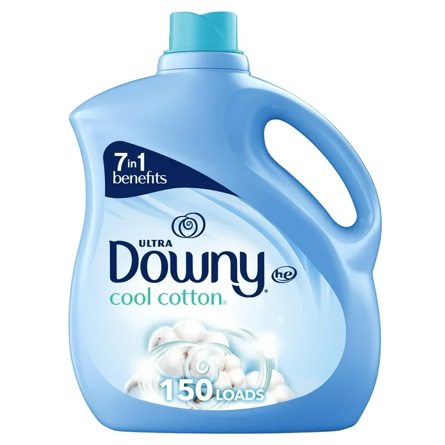 Downy Ultra Cool Cotton Liquid Fabric Conditioner (Fabric Softener), 150 Loads 111 Fl Oz
