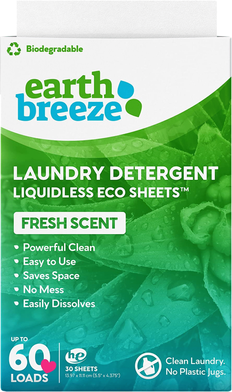 Earth Breeze Fresh Scent 60 Loads Laundry Detergent - 30 Sheets (EB-01)
