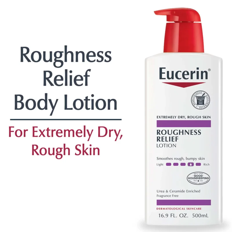 Eucerin Roughness Relief Body Lotion, 16.9 Fl Oz Pump Bottle