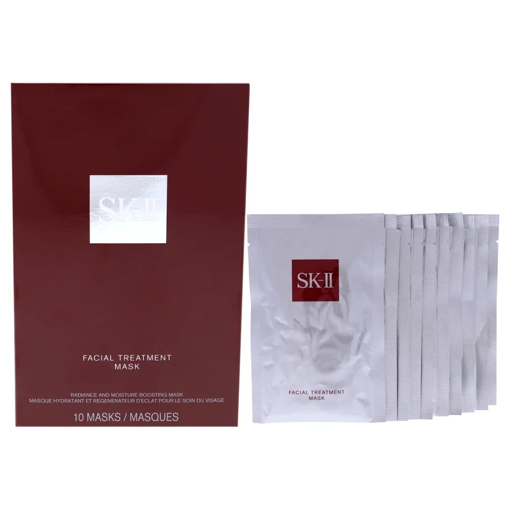 Facial Treatment Face Mask by SK-II for Unisex – 10 Pcs Treatment