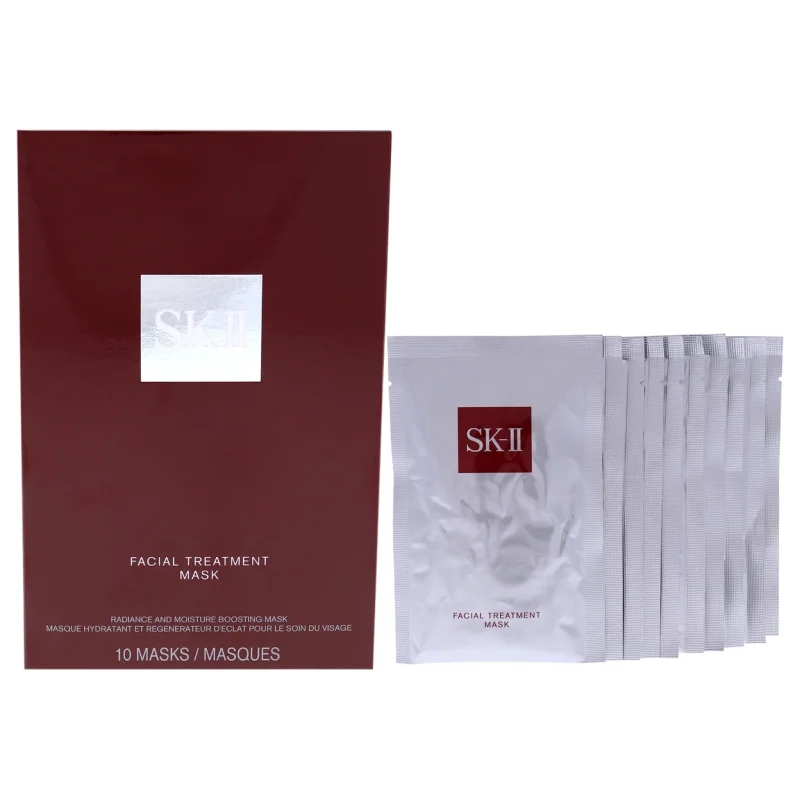 Facial Treatment Face Mask by SK-II for Unisex – 10 Pcs Treatment