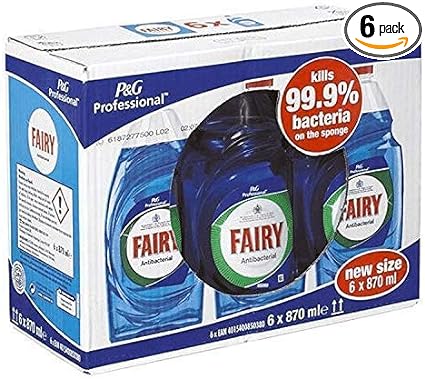 Fairy Antibacterial Washing Up Liquid (870ml) - Pack of 6