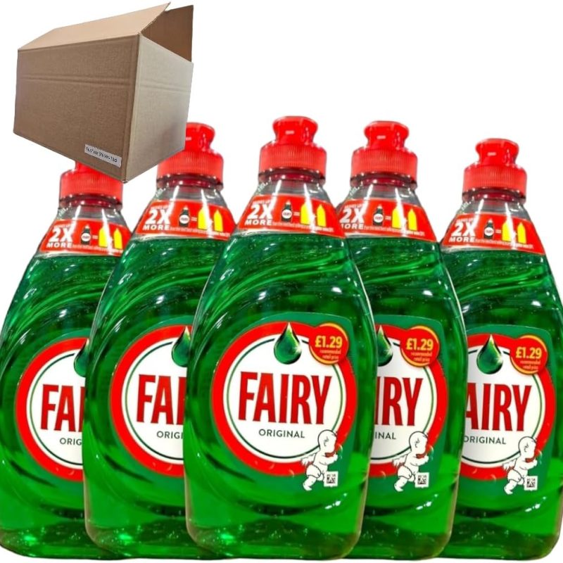 Fairy Original Washing Up Liquid Green with LiftAction - 5 x 320ml bottles