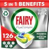 Fairy Platinum 126 Dishwasher Tablets, Lemon, For Tough Challenges, Even Removes Dried-On Grease