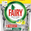 Fairy Platinum 60 Dishwasher Pads, Detergent Pack of 60 Caps, Lemon