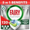 Fairy Platinum All-In-One Dishwasher Tablets Bulk, 120 Tablets (24 x 5), Original, With Anti-Dull Technology & Rinse Aid Action