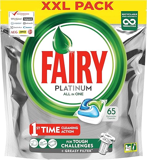 Fairy Platinum Dishwasher Tablets Regular 65 per pack