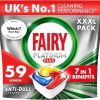Fairy Platinum Plus 59 Dishwasher Tablets, Lemon, Our Best Cleaning For A Clean Like New, Removes Dullness & Prevents Limescale