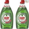 Fairy Platinum Quickwash Washing Up Liquid Original 383ml - Pack of 2