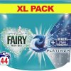 Fairy Platinum +Stain Remover Non Bio Pods Washing Liquid Capsules for Sensitive Skin 44 Washes