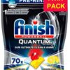Finish Powerball Quantum Ultimate Lemon Sparkle Dishwasher Pack of 2 x 70 Tablets