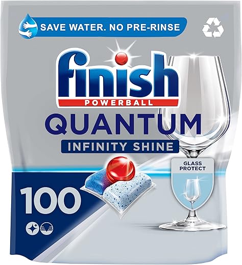 Finish Quantum Infinity Shine Dishwasher Tablets bulk | Scent: Fresh | Size: 100 Dishwasher Tabs |For Sparkling Clean